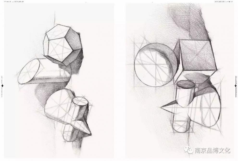 石膏静物铅笔素描技法结构艺术绘画临摹全集 美术联考素描几何体教程