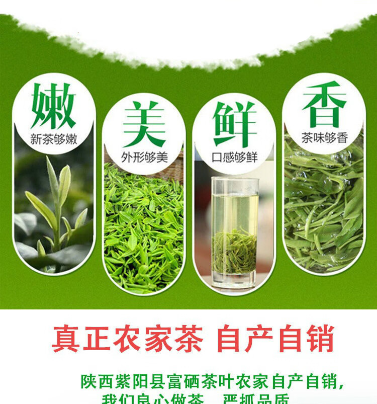 紫阳富硒茶500g2021新茶叶明前陕西安康紫阳毛尖富硒茶翠峰炒青绿茶