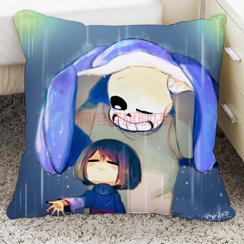 传说之下sans周边抱枕头玩偶公仔undertale动漫毛绒玩具小花1丝滑高雅