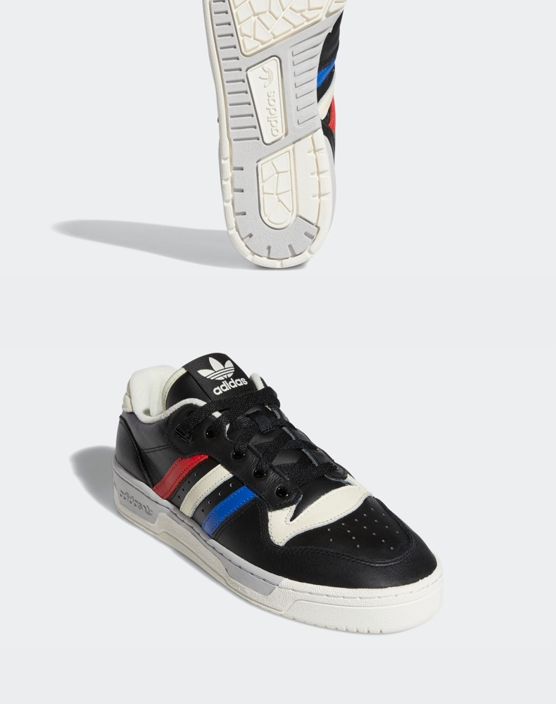 阿迪达斯官网adidas三叶草rivalrylow男鞋经典运动鞋板鞋ef1605黑红蓝