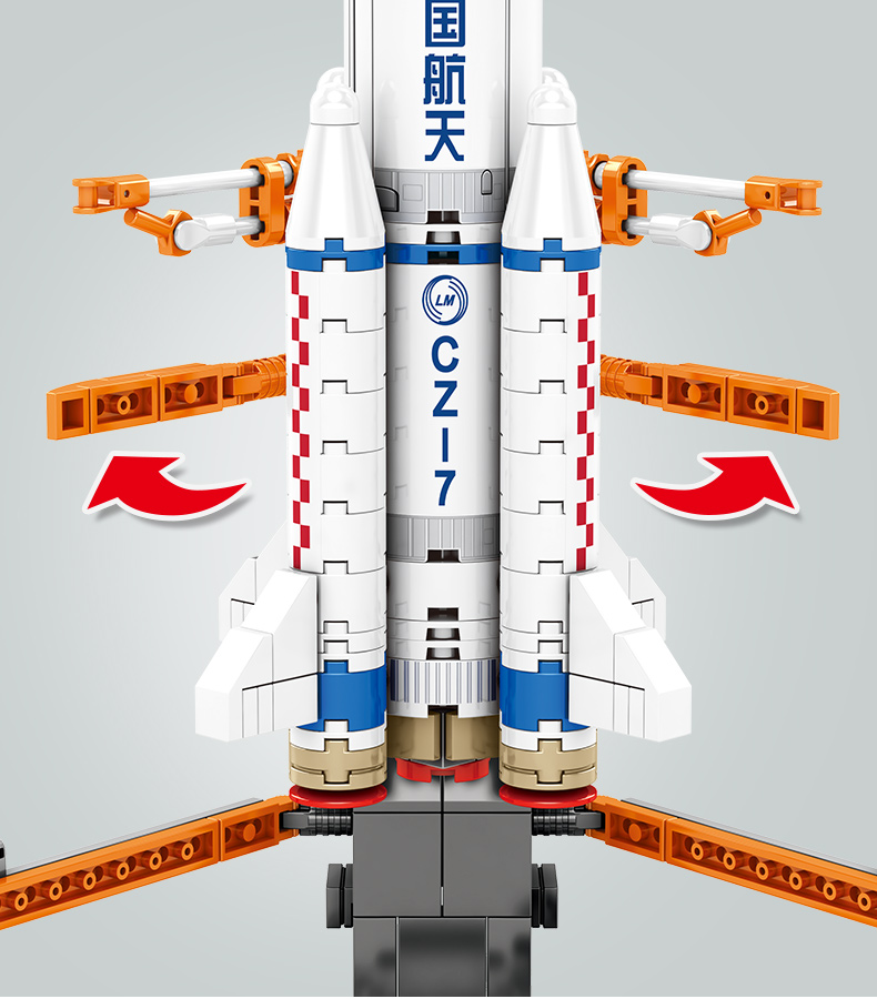 神舟12号积木模型 兼容乐高积木中国航天高难度拼装5.