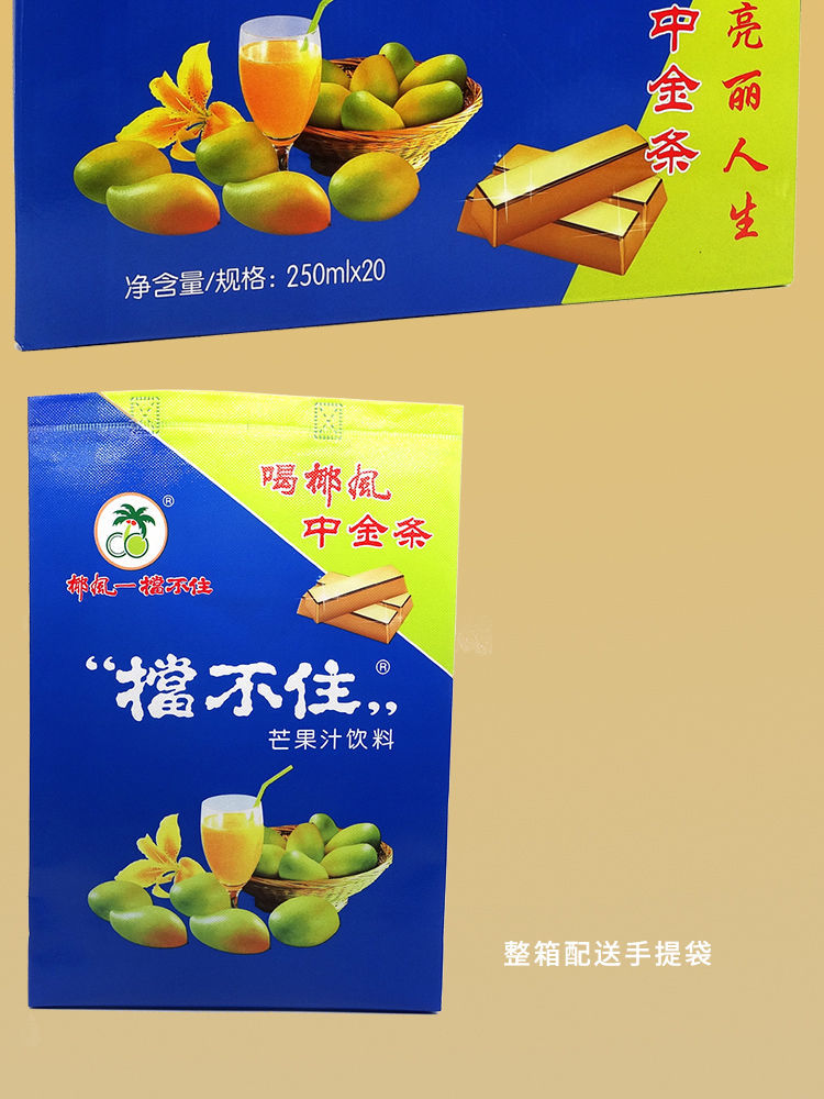 5折挡不住椰风芒果汁饮料果味饮品250ml6罐20罐果汁饮料聚会饮品整箱