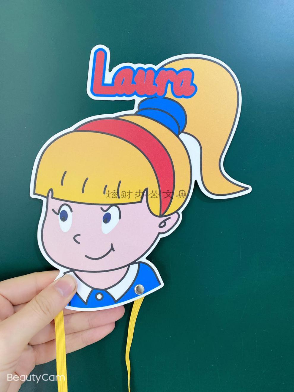 外研版小学英语头饰ppt教具人物头像公开课课件优质课视频面具新款16