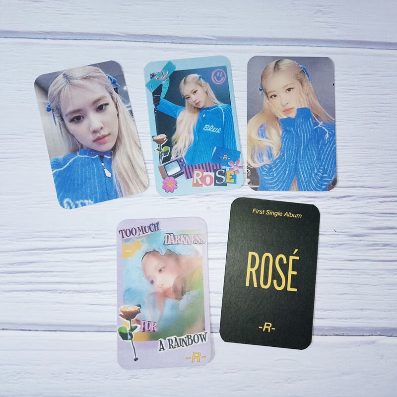 rose专辑《-r-》blackpink 小卡明信片卡片自制周边一