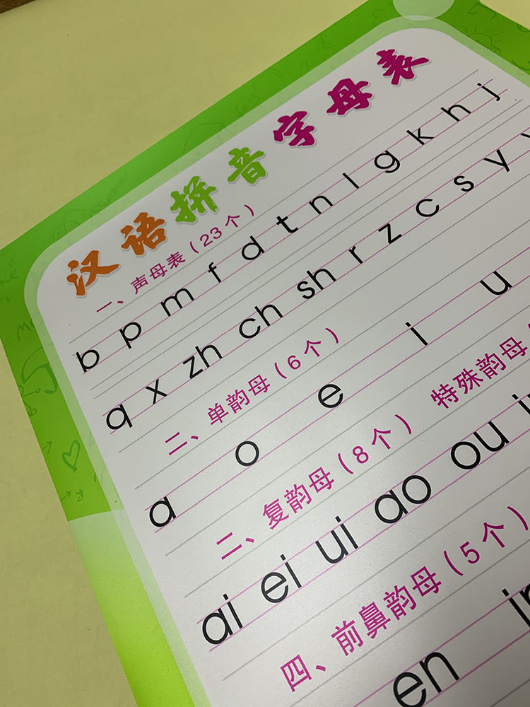 艺联家声母韵母表整体认读音节表挂图小学生汉语拼音字母表墙贴儿童