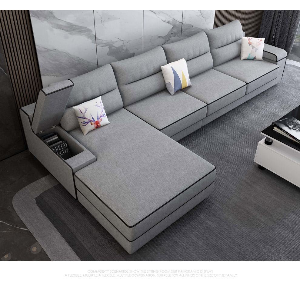 欧古森沙发北欧布艺沙发客厅整装简约现代大小户型沙发可拆洗组合科技