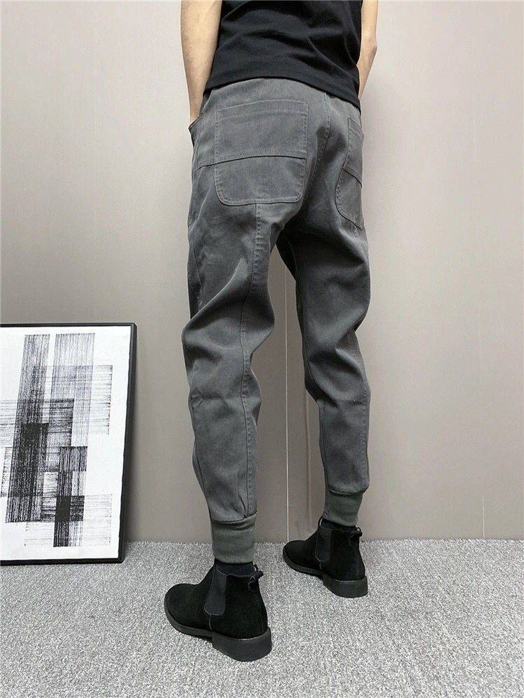 珞伊韵春夏男士时尚休闲韩版小脚男裤流行修身精神小伙潮流束脚裤833