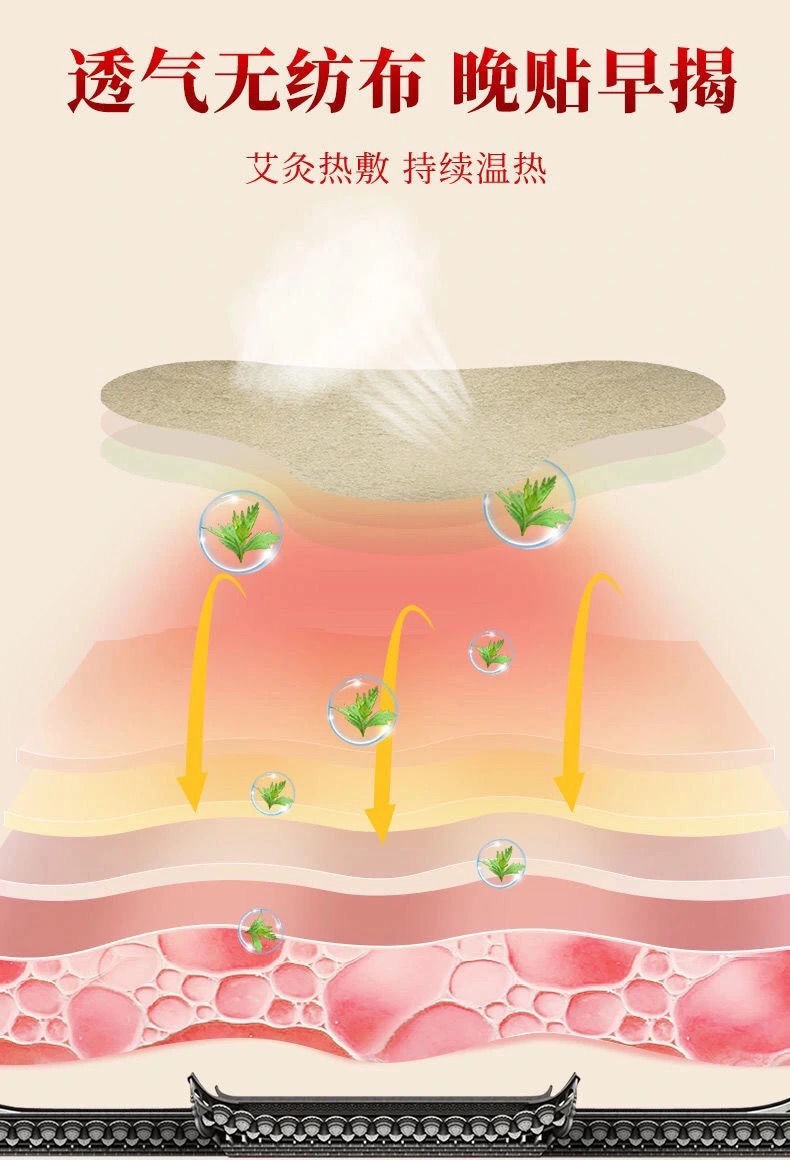 苗鲜百年艾草颈椎贴肩颈腰椎膝盖酸疼痛富贵包贴关节酸痛扁氏艾叶发热