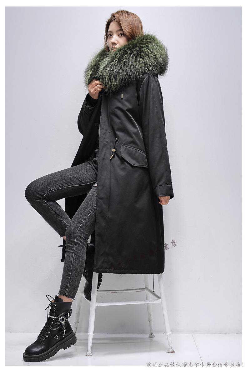 皮尔卡丹派克服女2021年冬季新款皮草外套女狐狸毛内胆可拆卸皮毛一体