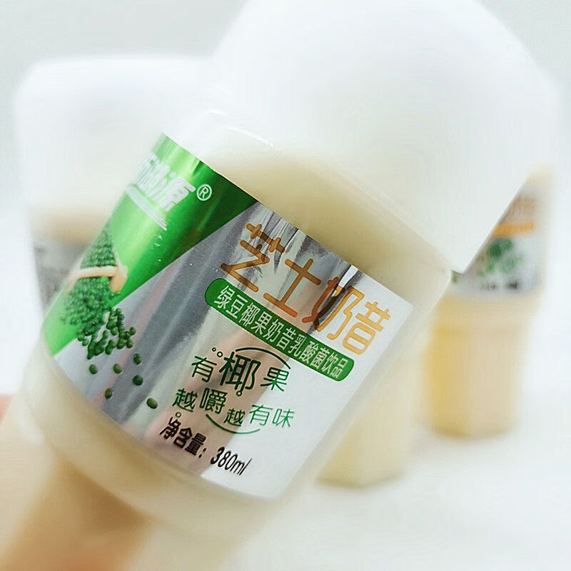 新湖源芝士奶昔饮料380ml瓶椰果苹果原味草莓绿豆乳酸菌饮品果汁黄桃