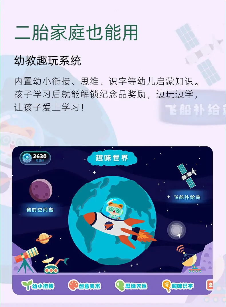 智能儿联语g38g256g纳米护眼纸屏名师直播课标配迪士尼礼盒儿童电话