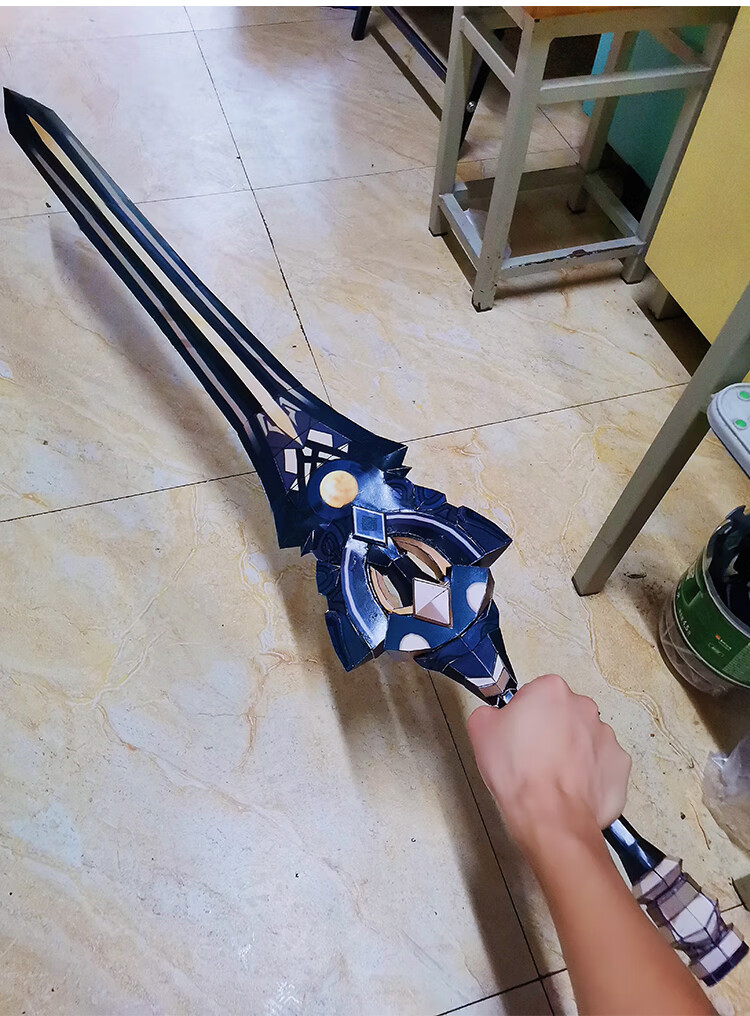 手持天空之剑刻晴纸模型cosplay周边道具diy手工抖音无锋剑纸模材料包