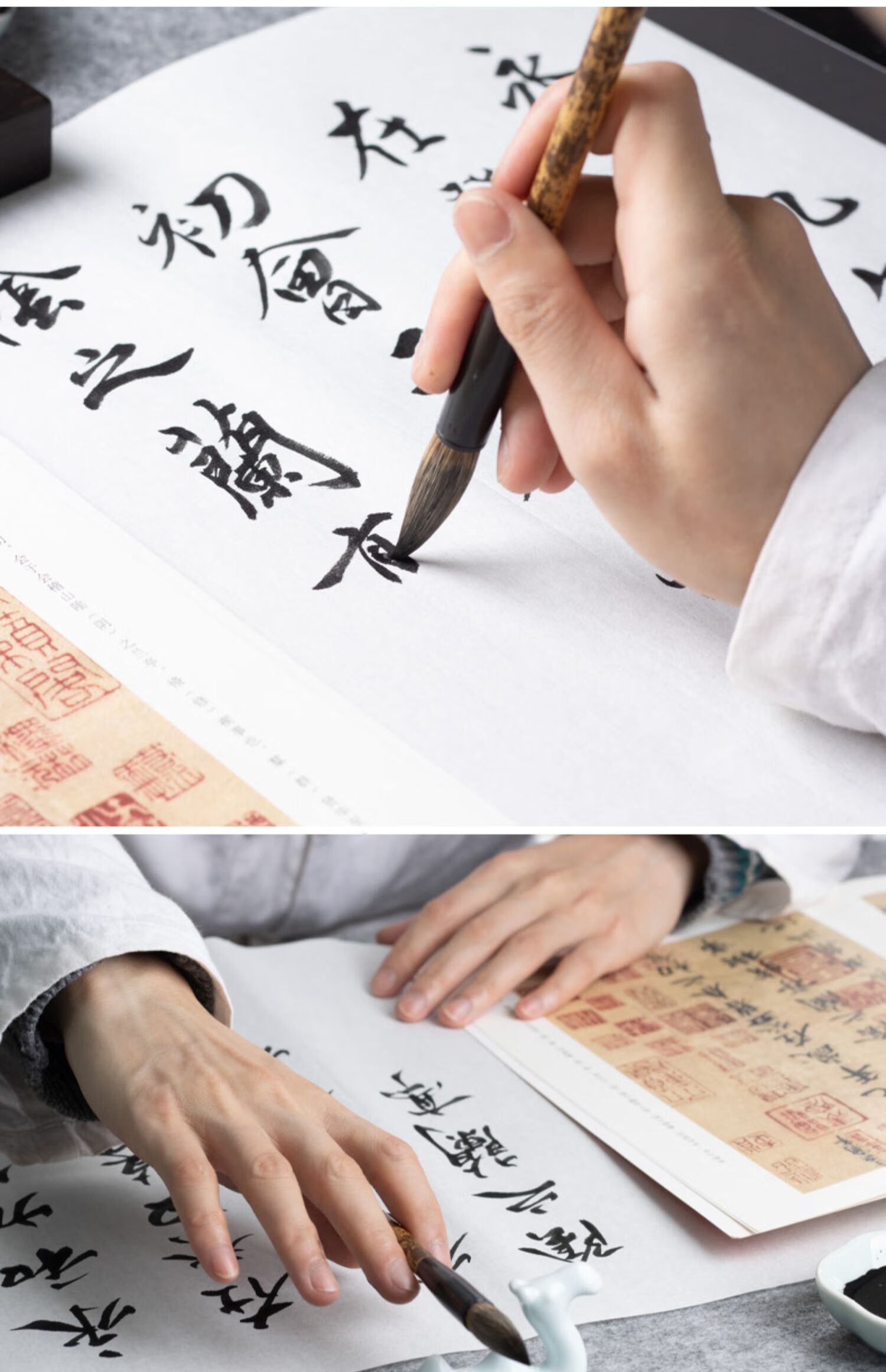 毛笔级狼毫兼毫书法笔套装国画初学行书楷书隶书笔墨纸砚十大品牌湖州