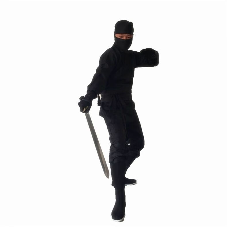 古装蒙面服刺客服夜行衣忍者男女黑衣人武侠盗贼土勇士演出服衣服全套