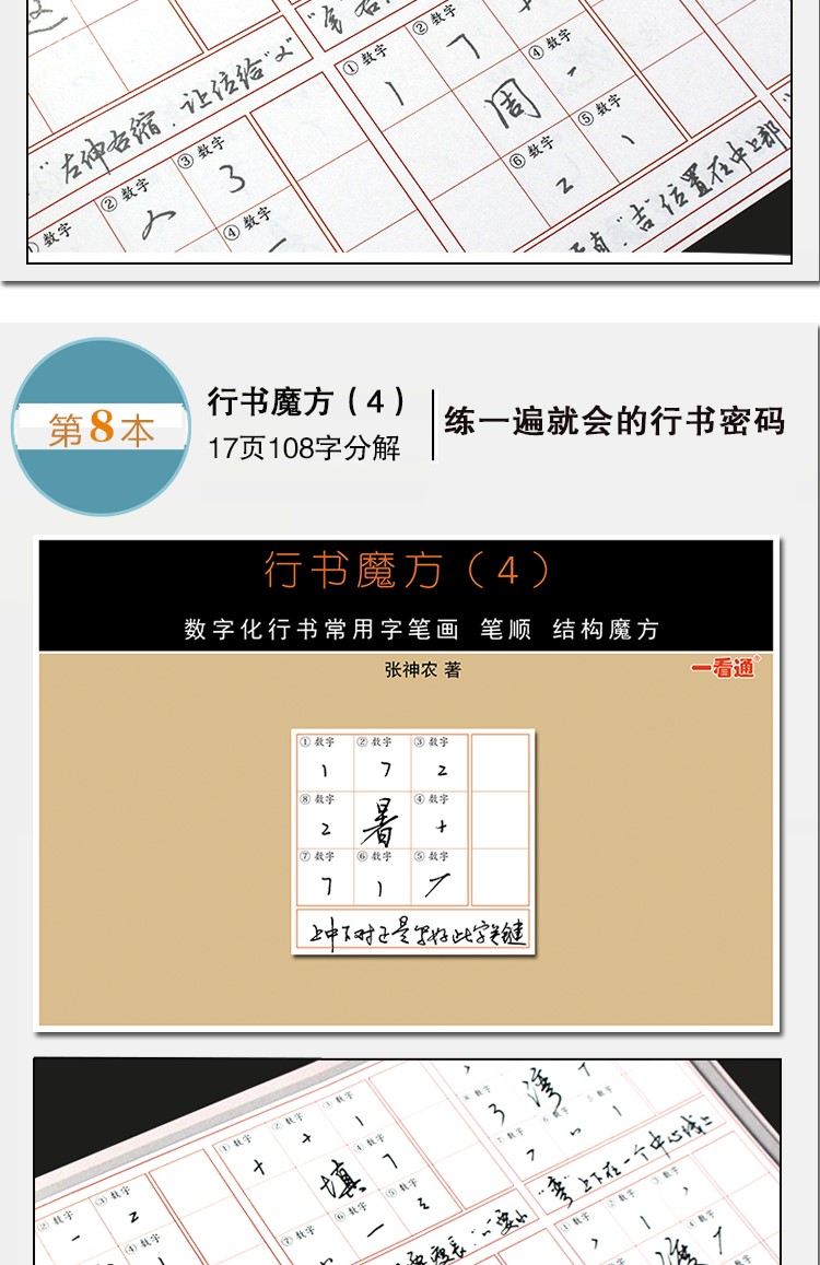 同款行书密码字帖大学生成年人行楷艺术字体速成凹槽钢笔练字帖行草书