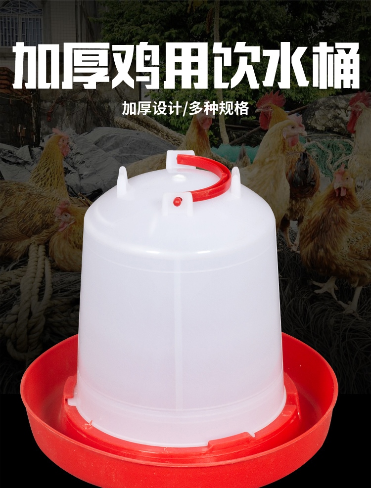 散养鸡吃食料槽喂料器鸡鸭水壶食槽小号料筒储水桶食用食盘饮食网式料