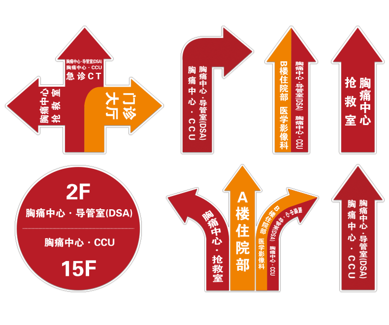 米炎医院地贴定制广告加厚耐磨防水箭头地面指引导向指示标识牌jb0817