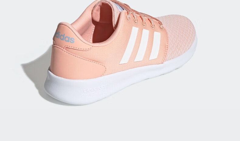 阿迪达斯官网adidas neo qt racer女鞋休闲运动鞋ee8541 橘粉色/白色