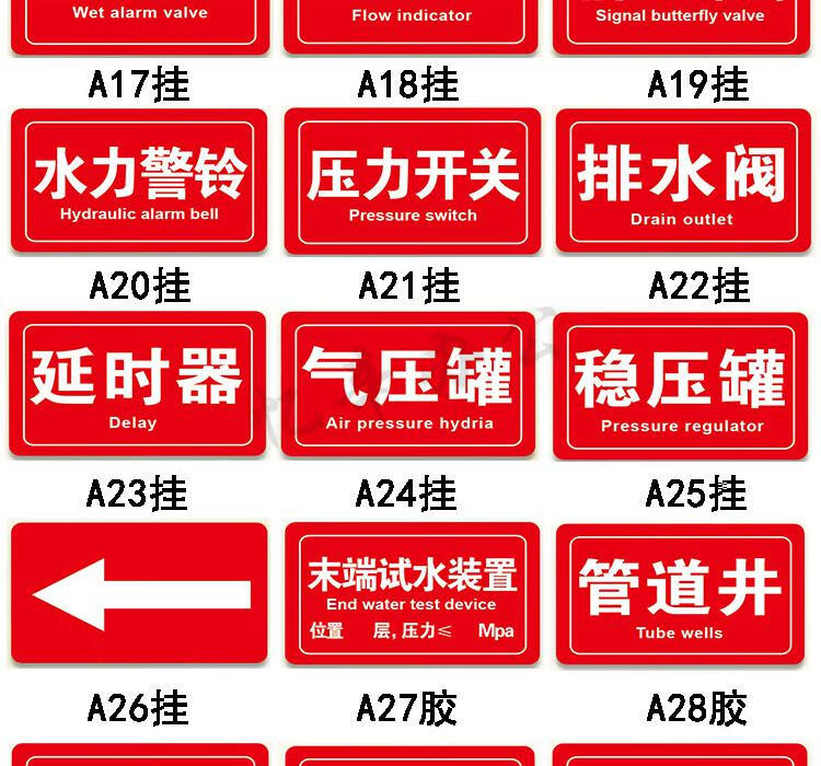 消防泵房标识牌阀门水泵接合器结合室外消火栓喷淋管标牌标示挂牌其他