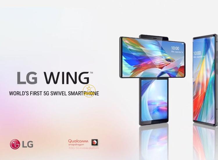 lgwing旋转手机双屏新款5g双卡三网滑盖旋转云台相机f100nwing黑蓝5g