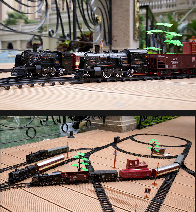 迪士尼品牌官方旗舰新款仿真蒸汽合金属小火车儿童高铁轨道复古典电动