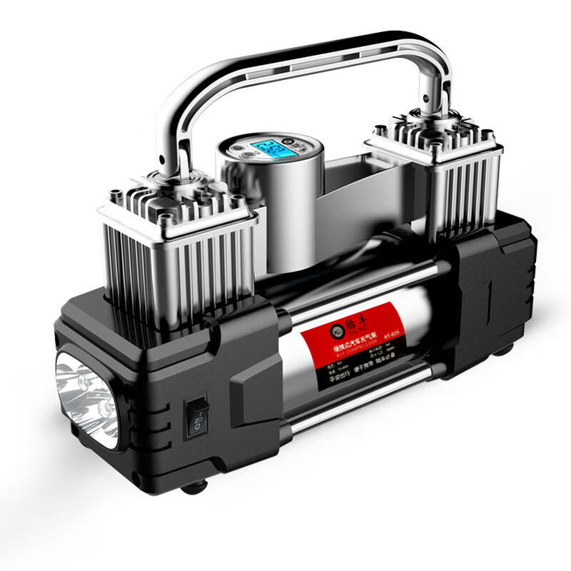 车载充气泵双缸高压便携式12汽车用打气泵小轿车电动轮胎打气筒机械