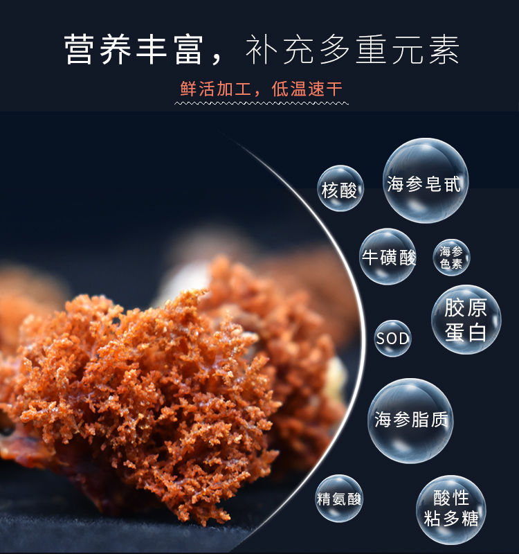 海参花红极参海参干货一级a等精选500g加拿大海参花
