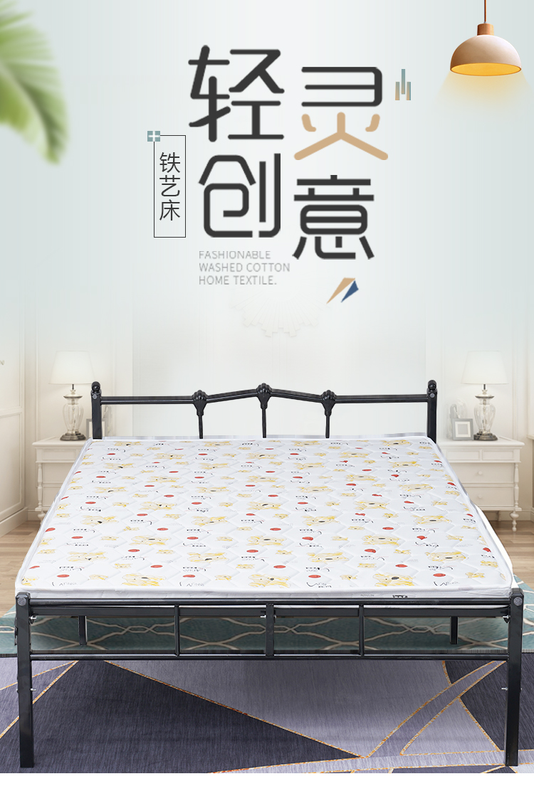 非洲鹰折叠床单人午休办公室午睡简易便携家用陪护租房木板铁床双人1.2米1.5米 加厚欧式铁床80宽灰色裸床