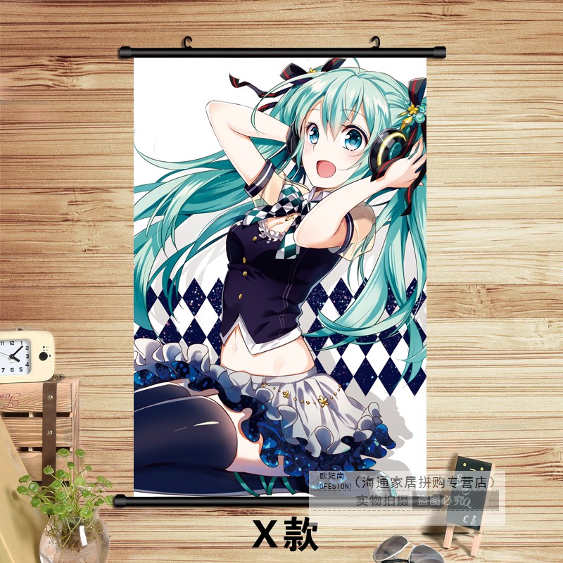 海通初音未来海报动漫挂画歌姬公主殿下壁画miku二次元来图定制卷轴 a