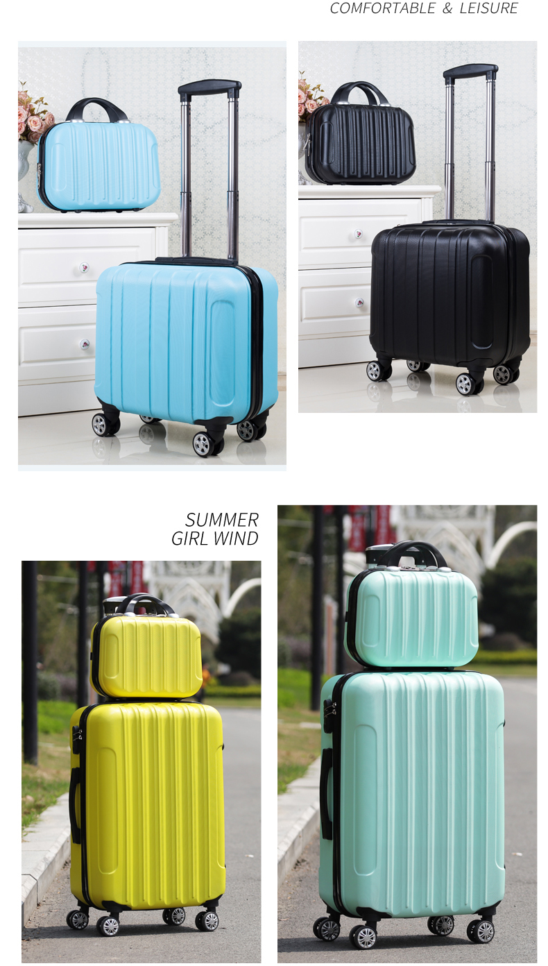 20寸行李箱女韩版小型登机拉杆箱18寸小箱子包24寸皮箱14寸化妆箱cv