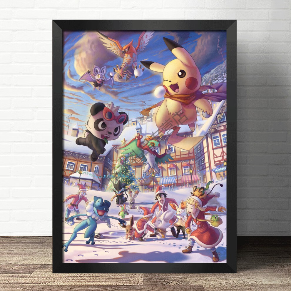 新品上线 精灵宝可梦海报动漫卡通装饰画简约挂画皮卡丘贴画 图10 70