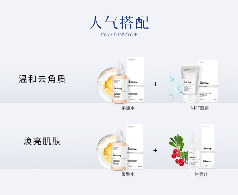 THE ORDINARYThe Ordinary甘醇酸爽肤水乙醇酸果酸净肤水去角质果酸水湿敷二次