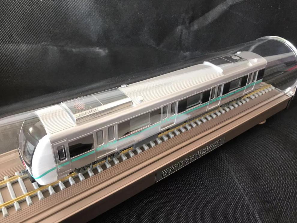 中国地铁模型1:68西安地铁4号线车辆模型原厂静态列车