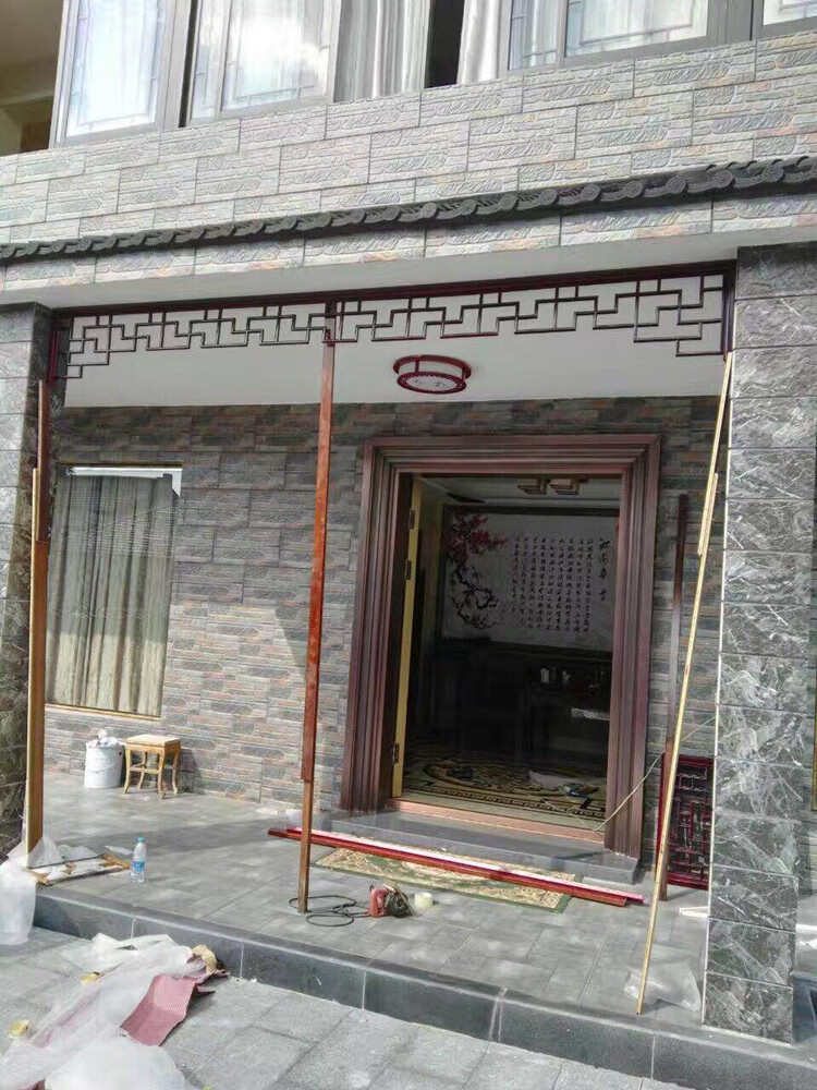 皇楼梦 中式仿古木雕实木挂落门楣雕花背景墙花格门窗
