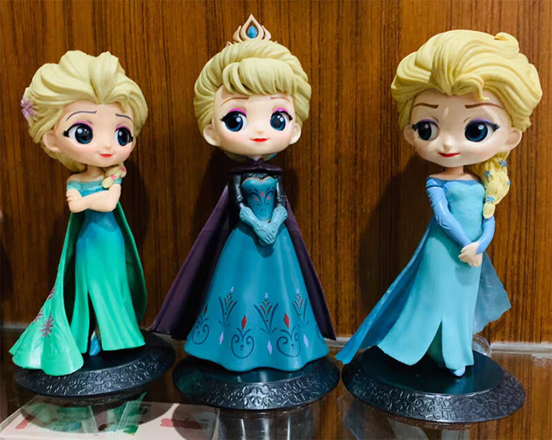 q posket冰雪奇缘爱莎艾莎公主 安娜 elsa 模型 礼物手办蛋糕摆件
