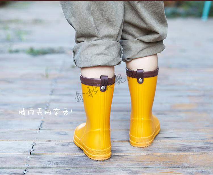 中学生雨靴日本超轻儿童雨鞋男童女童四季雨靴宝宝中小学生防滑胶鞋水