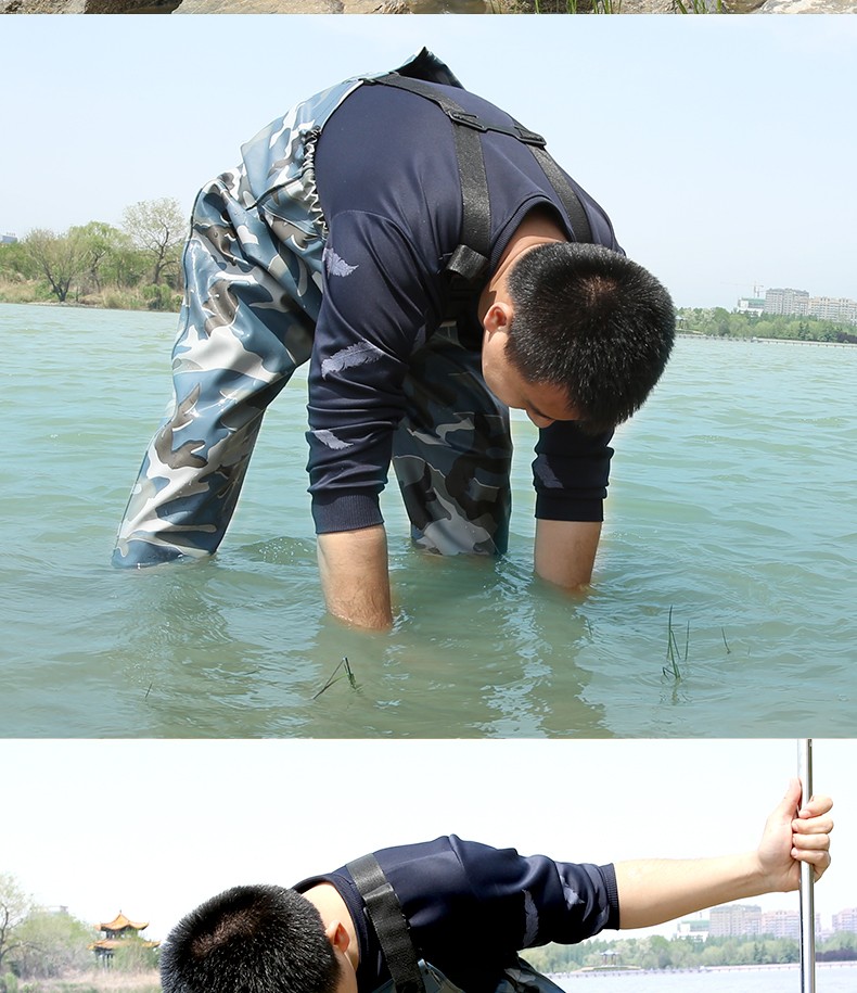 水衣裤捞鱼 下水裤全身捞鱼服防水连体半身衣服雨裤渔