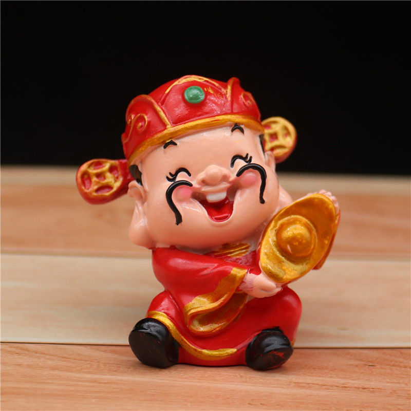 装饰摆件创意办公室装饰品五福财神爷摆件玄关电视柜店铺开业乔迁礼品