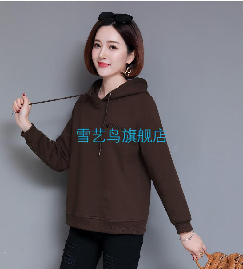 中年妈妈女式卫衣春秋装40岁一50岁女连帽2020春季新款女装韩版宽松