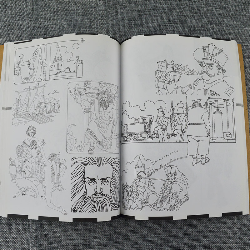 正版 黑白画创作形象图库 素描速写人物场景临摹创作形象动作场景角色
