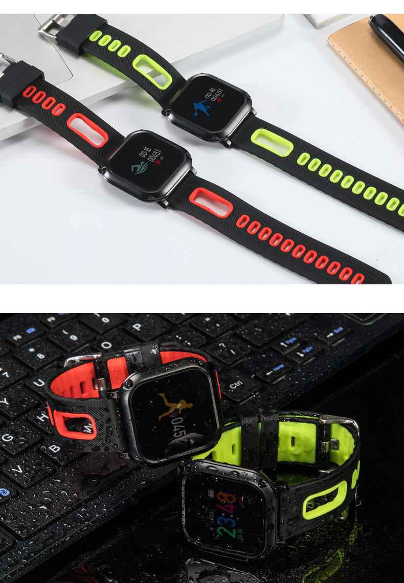 深度防水真计步手环卡路里心率血压大彩屏DB