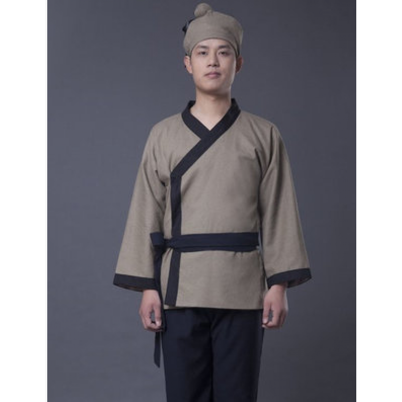m古装平民百姓小二服装古代农夫渔夫家丁服唐装汉服武