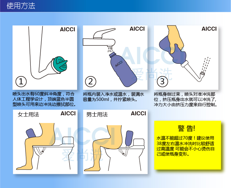 牧兽正品便携式妇洗器 婴儿屁股冲洗器洁身器外阴痔疮
