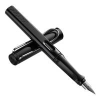 德国进口 凌美(LAMY)钢笔签字笔墨水笔Safari狩猎者礼品笔 亮黑色F尖成人学生练字笔（德国银灰环保盒装）笔类
