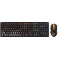 达尔优（dareu）DK100+EM905键鼠套装 有线键鼠套装 游戏键鼠套装 全键无冲 双色注塑 真机械 黑色青轴键盘