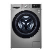 LG 10.5KG纤薄机身 速净喷淋 蒸汽除菌 6种智能手洗 洗衣机 银色 FG10TW4洗衣机