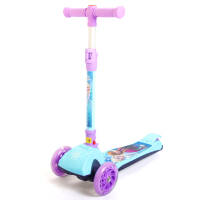 迪士尼(Disney)3-8岁儿童滑板车小孩玩具车全闪光轮摇摆车可折叠升降宝宝滑行脚踏车冰雪奇缘滑板车