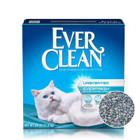 美国原装进口 Ever Clean铂钻 低尘锁水结团高效除臭膨润土矿砂猫砂（蓝白标）25磅（11.3千克）蓝猫砂