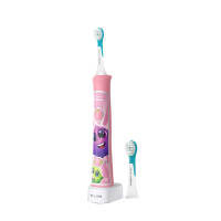 飞利浦(PHILIPS) 电动牙刷 蓝牙版 儿童声波震动牙刷HX6352/43 粉色款 内含2支刷头+10款多彩贴纸电动牙刷