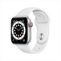 Apple Watch Series 6智能手表 GPS+蜂窝款 40毫米银色铝金属表壳 白色运动型表带 M06M3CH/A智能手表